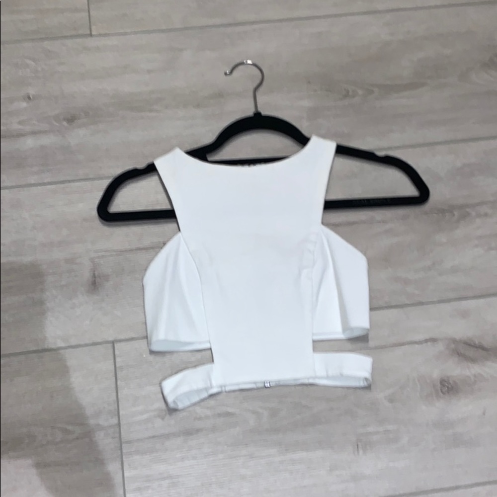 White crop top